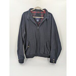 Gant Field/Bomber Jacket‎ Men's Large Navy Wool-Blend Plaid Vintage